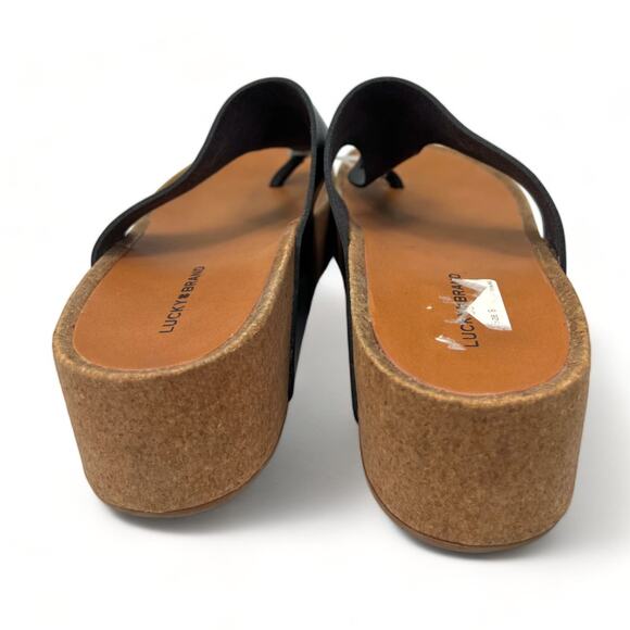 Lucky Brand | Size 9 | Lizabi Sandal Slip-On Cork Sole Platform Flip Flop Slide - Picture 4 of 5